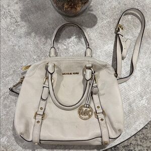 Michael Kors White Leather Satchel